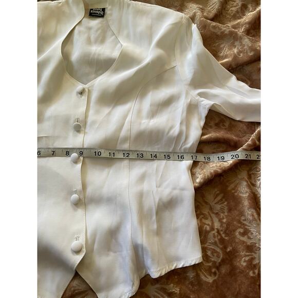 Vintage Victorian style cutout white button up large - Picture 8 of 8